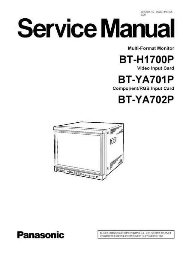 BT-H1700P, BT-YA701P, BT-YA702P